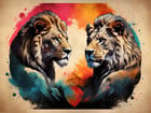 Löwe mit Aszendent Zwillinge in der Liebe